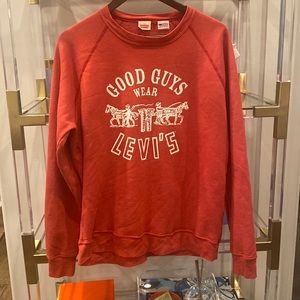 Levi’s red crewneck sweatshirt